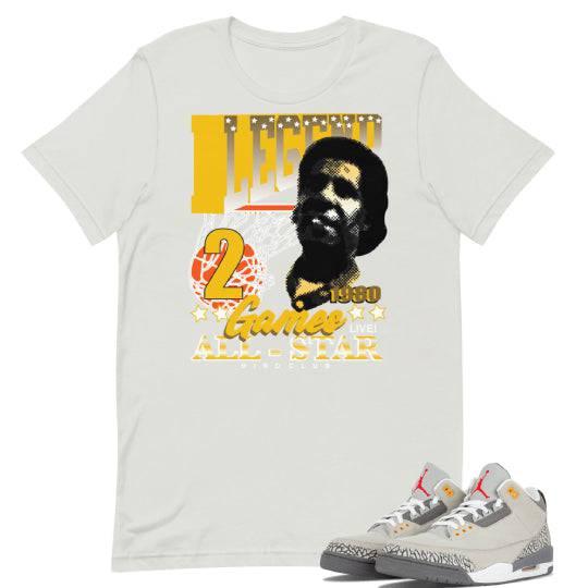 Retro 3 Jordan Cool Grey Shirts - Sneaker Tees to match Air Jordan Sneakers
