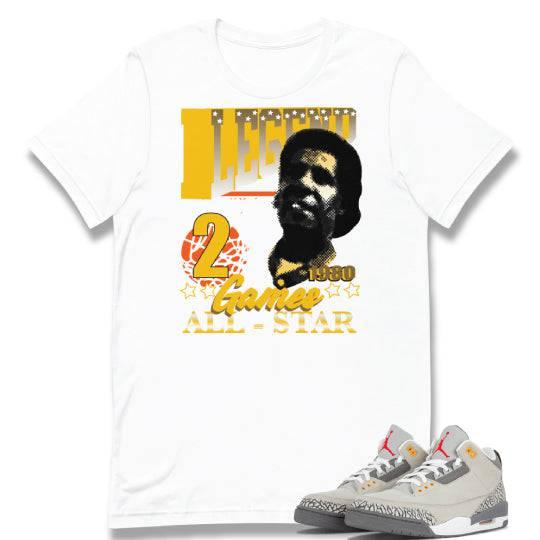 Retro 3 Jordan Cool Grey Shirts - Sneaker Tees to match Air Jordan Sneakers