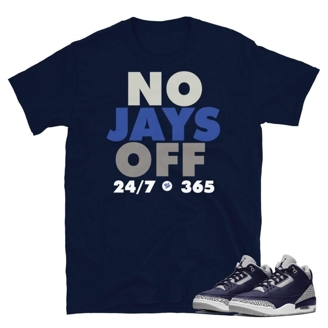 Georgetown Retro 3 Shirt - Sneaker Tees to match Air Jordan Sneakers