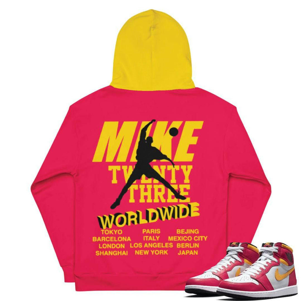 Retro 1 Fusion Red Hoody - Sneaker Tees to match Air Jordan Sneakers