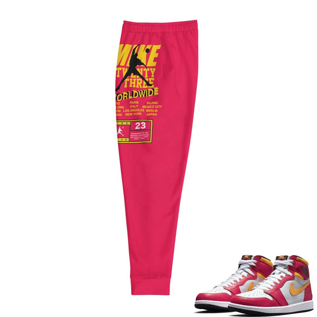 Retro 1 Fusion Red pants - Sneaker Tees to match Air Jordan Sneakers