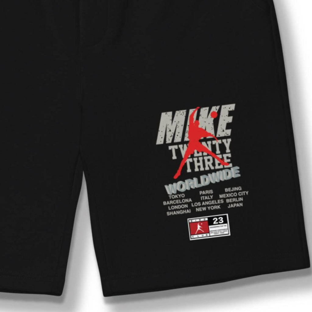 Jordan 4 Oreo Cement Fleece Shorts - Sneaker Tees to match Air Jordan Sneakers