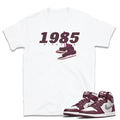 Retro 1 OG Bordeaux Shirt - Sneaker Tees to match Air Jordan Sneakers