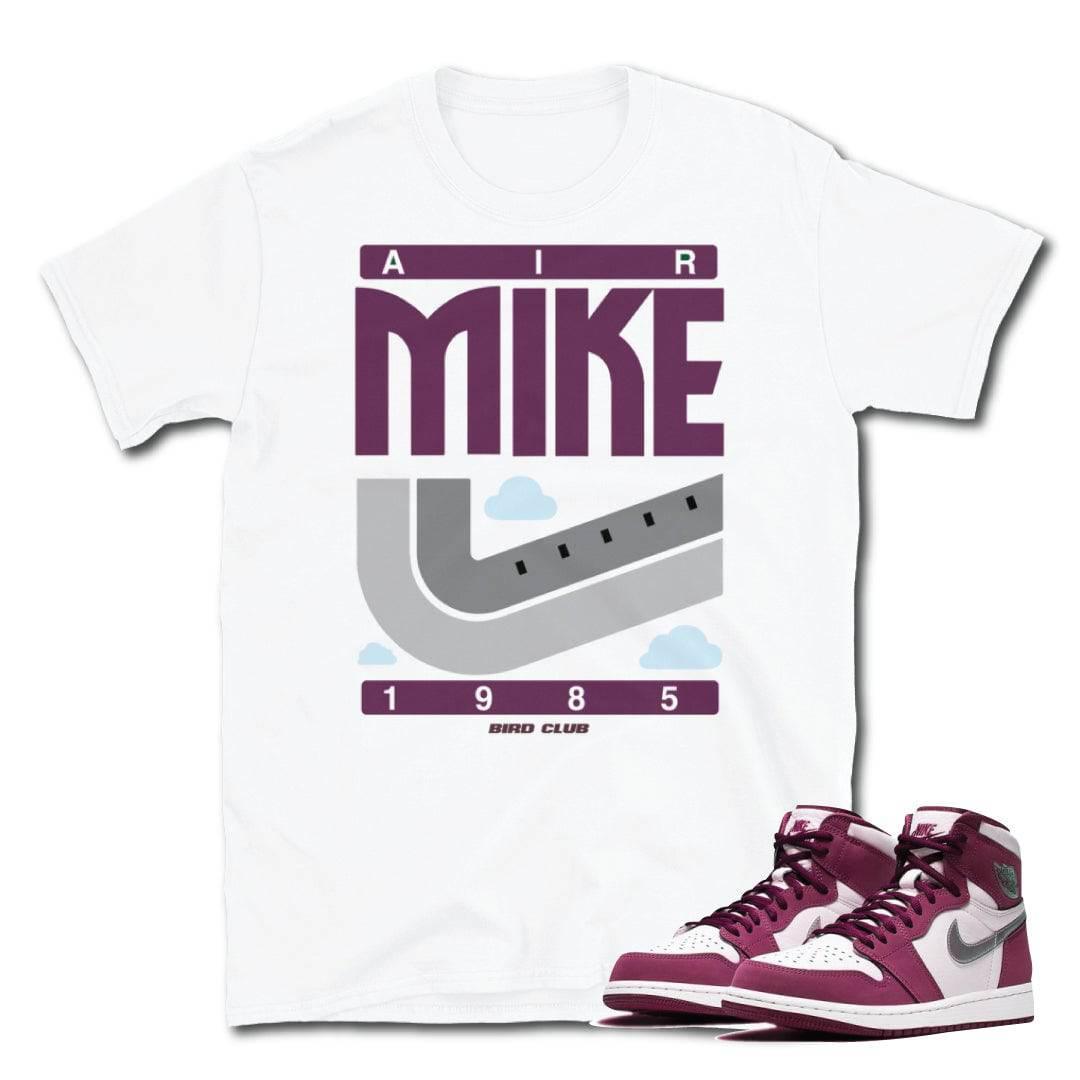 Air Mike Retro 1 OG Bordeaux Shirt - Sneaker Tees to match Air Jordan Sneakers