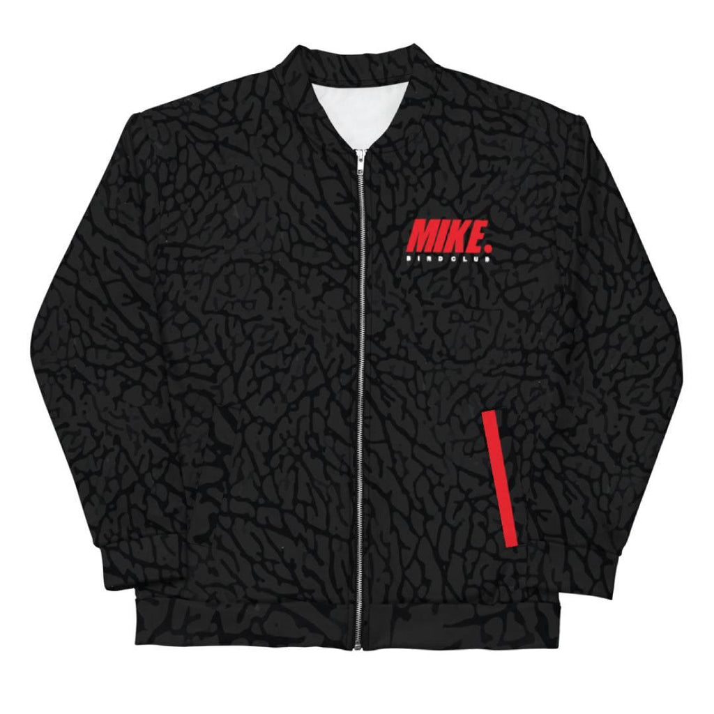 Retro Black Cement Bomber Jacket - Sneaker Tees to match Air Jordan Sneakers
