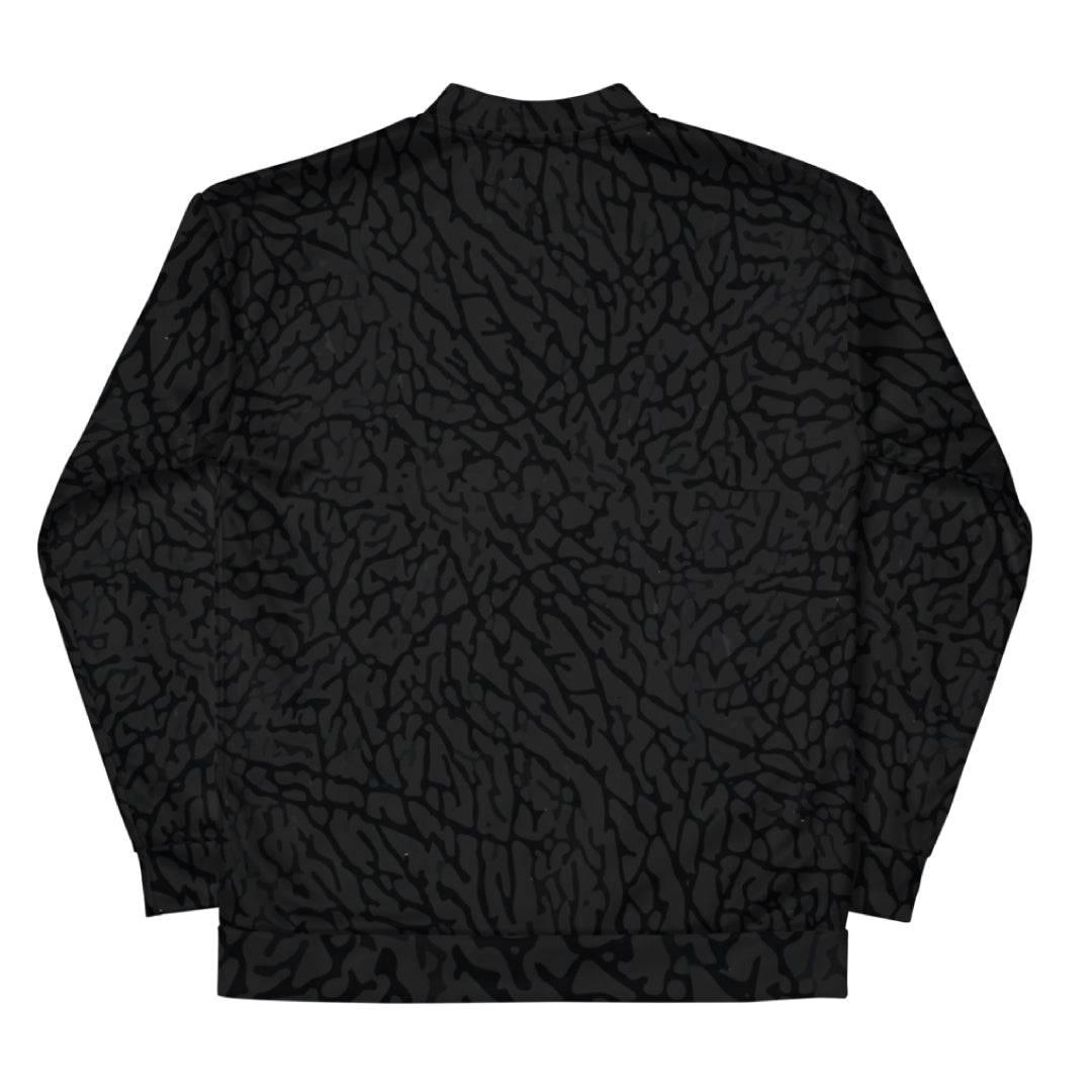 Retro Black Cement Bomber Jacket - Sneaker Tees to match Air Jordan Sneakers