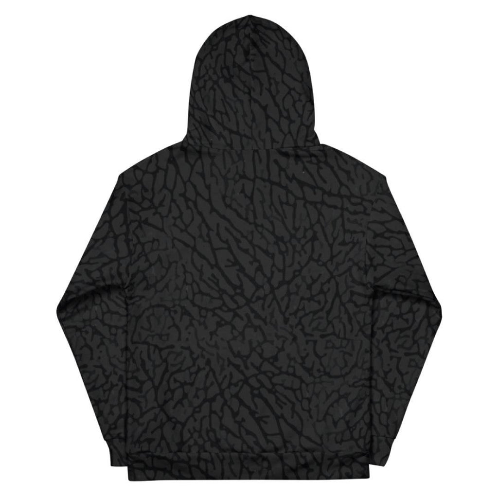 Black Cement Hoody - Sneaker Tees to match Air Jordan Sneakers