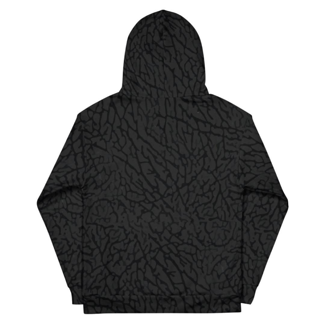 Black Cement Hoody - Sneaker Tees to match Air Jordan Sneakers