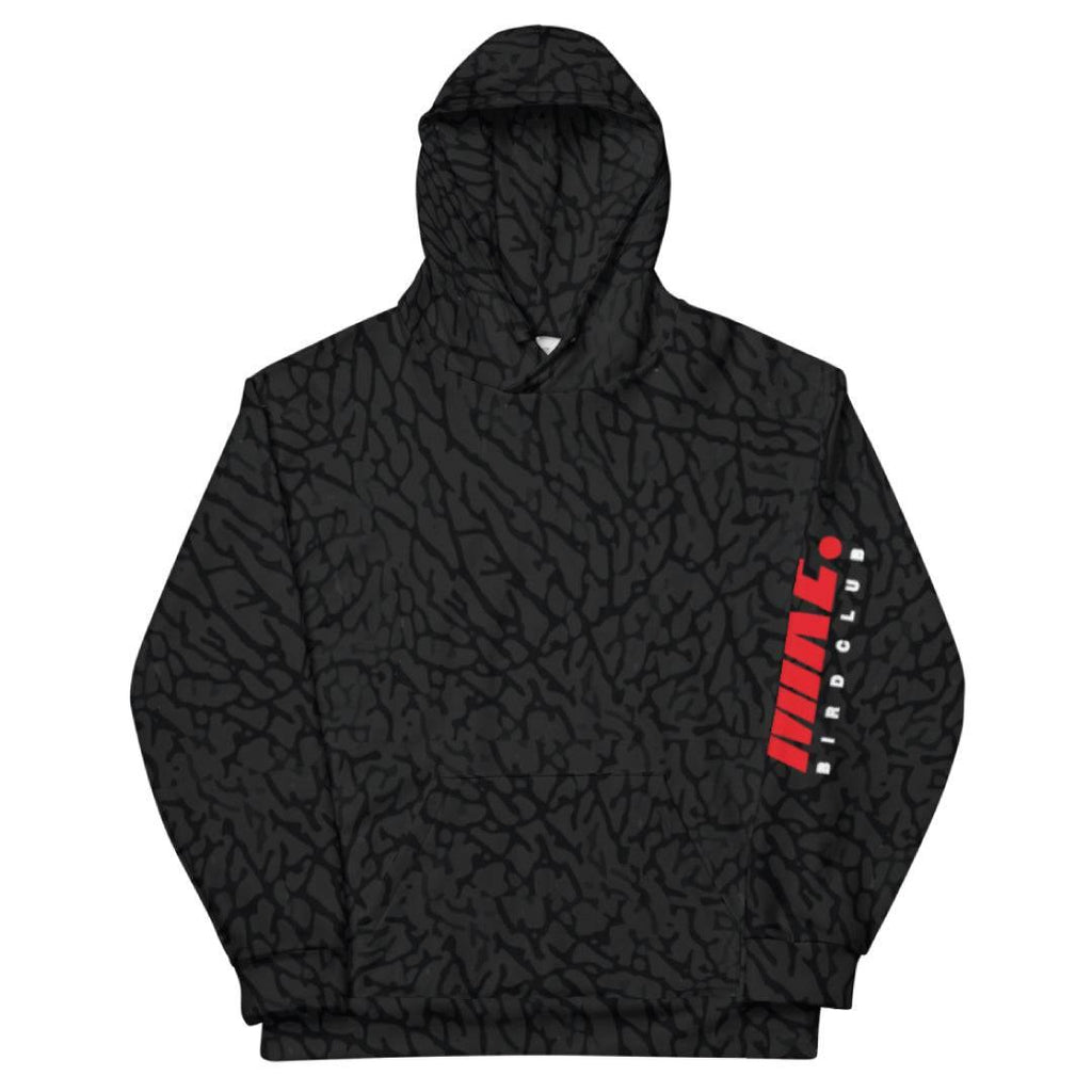 Black Cement Hoody - Sneaker Tees to match Air Jordan Sneakers