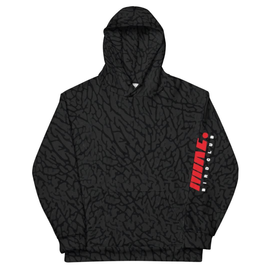 Black Cement Hoody - Sneaker Tees to match Air Jordan Sneakers