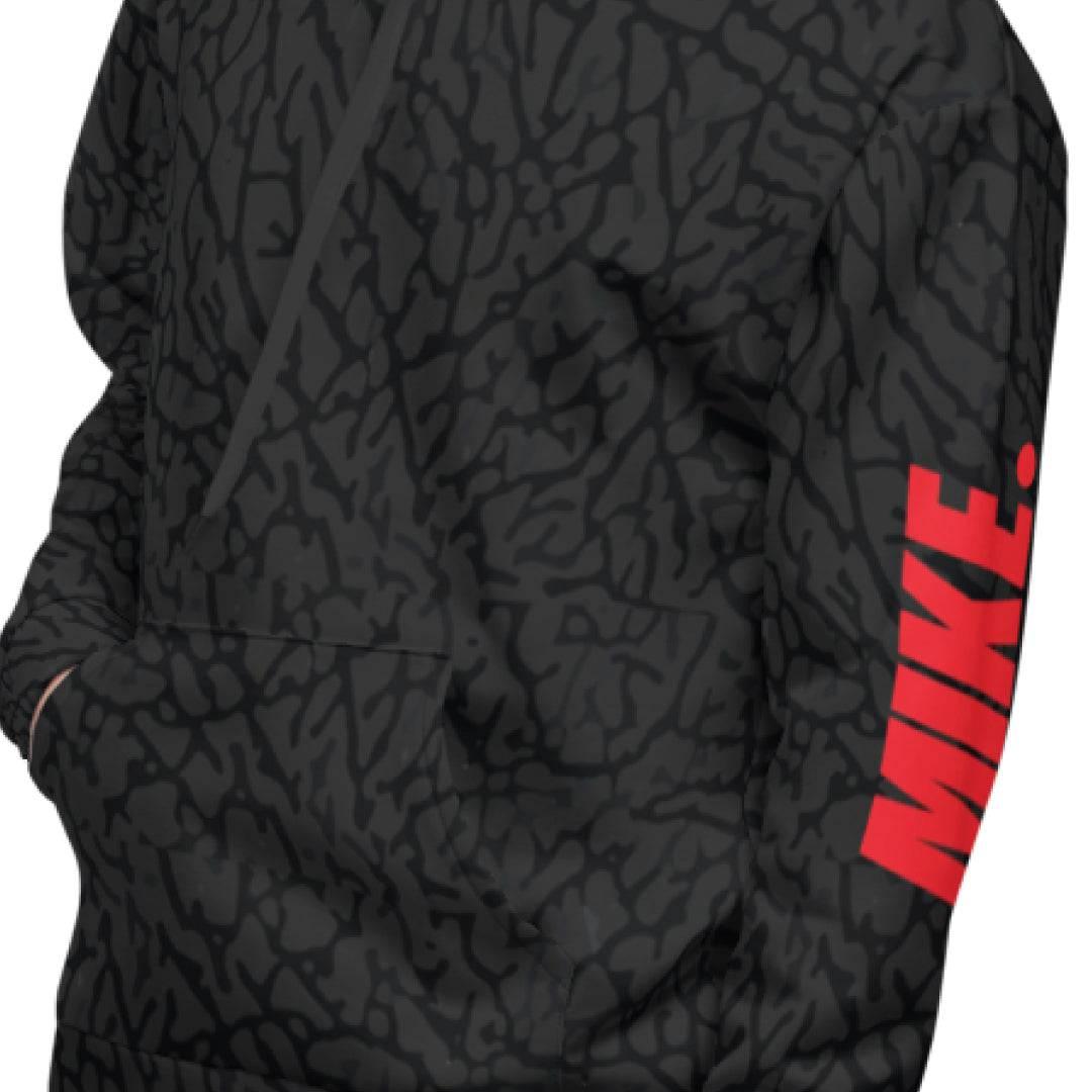 Black Cement Hoody - Sneaker Tees to match Air Jordan Sneakers