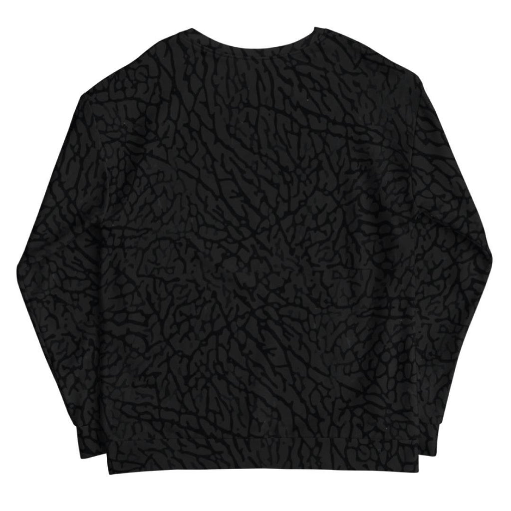 Black Cement Sweatshirt - Sneaker Tees to match Air Jordan Sneakers