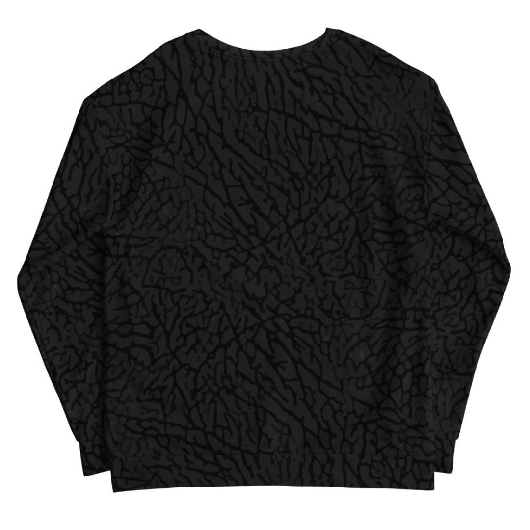 Black Cement Sweatshirt - Sneaker Tees to match Air Jordan Sneakers