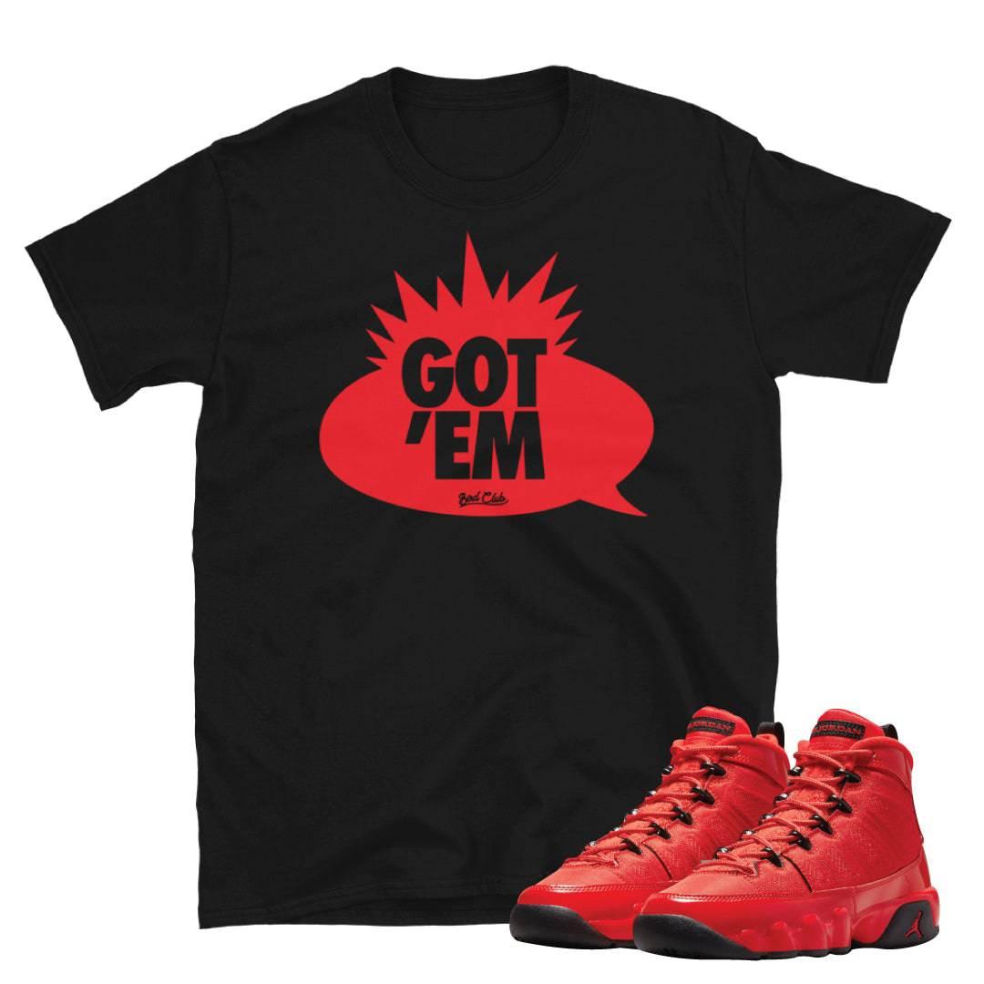 Retro 9 Chile Red Shirt - Sneaker Tees to match Air Jordan Sneakers