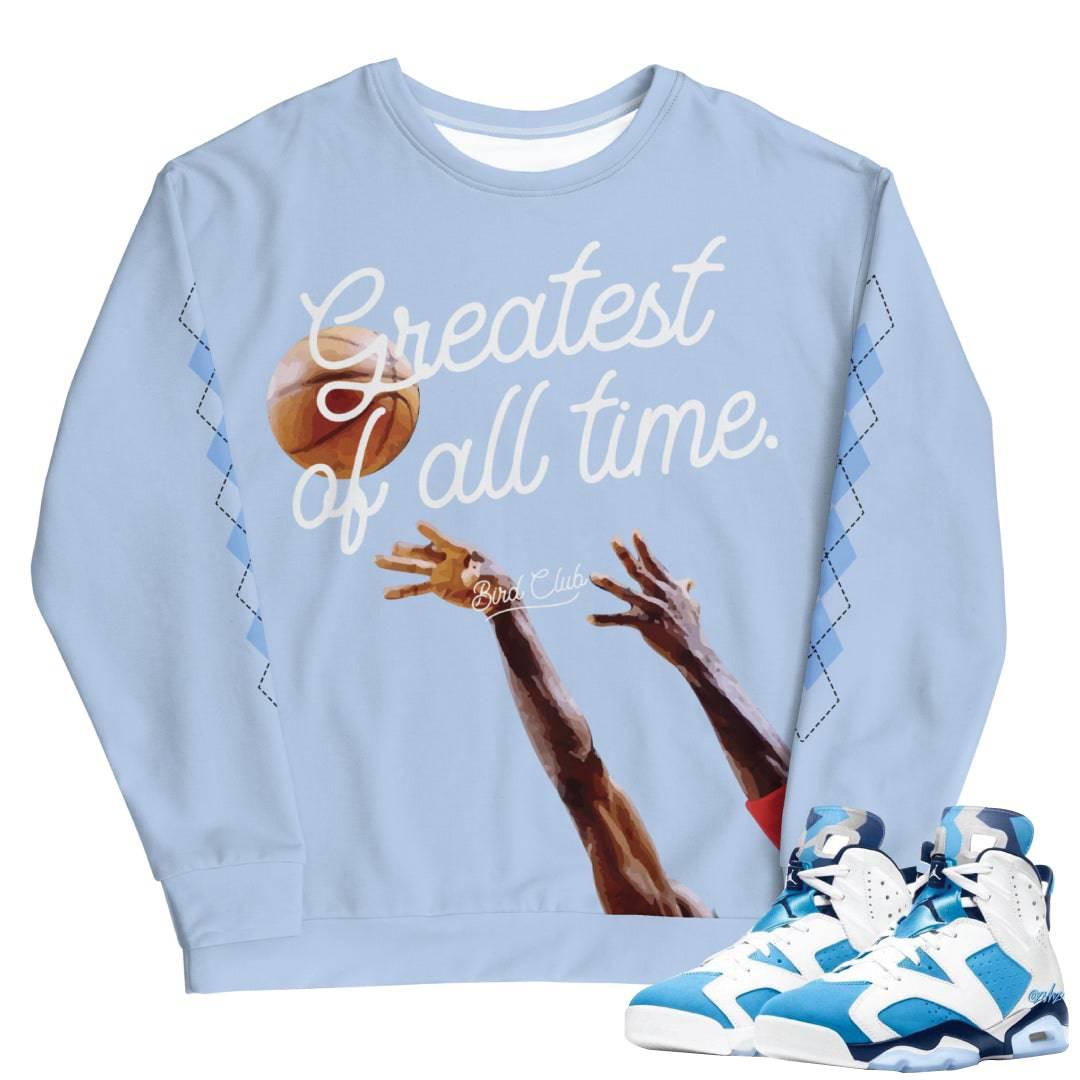 Retro 6 UNC Sweater - Sneaker Tees to match Air Jordan Sneakers