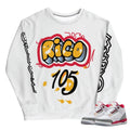 Retro 3 Cardinal Sweat Shirt - Sneaker Tees to match Air Jordan Sneakers