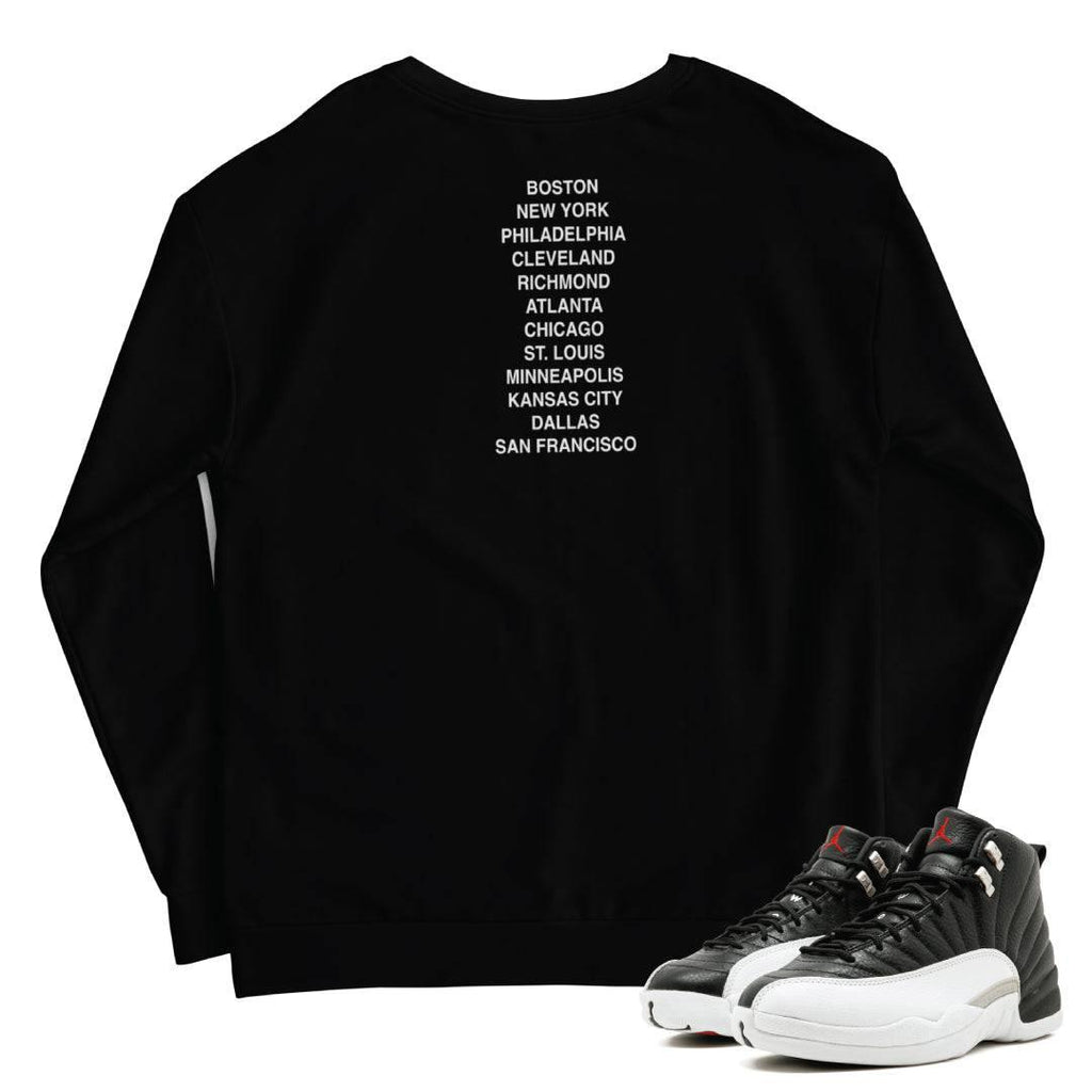 Retro 12 "Playoffs" Sweatshirt - Sneaker Tees to match Air Jordan Sneakers