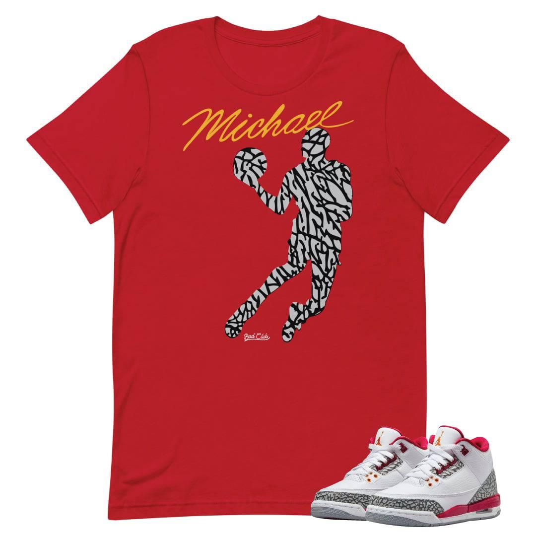 Retro 3 "Cardinal Red" Shirt - Sneaker Tees to match Air Jordan Sneakers