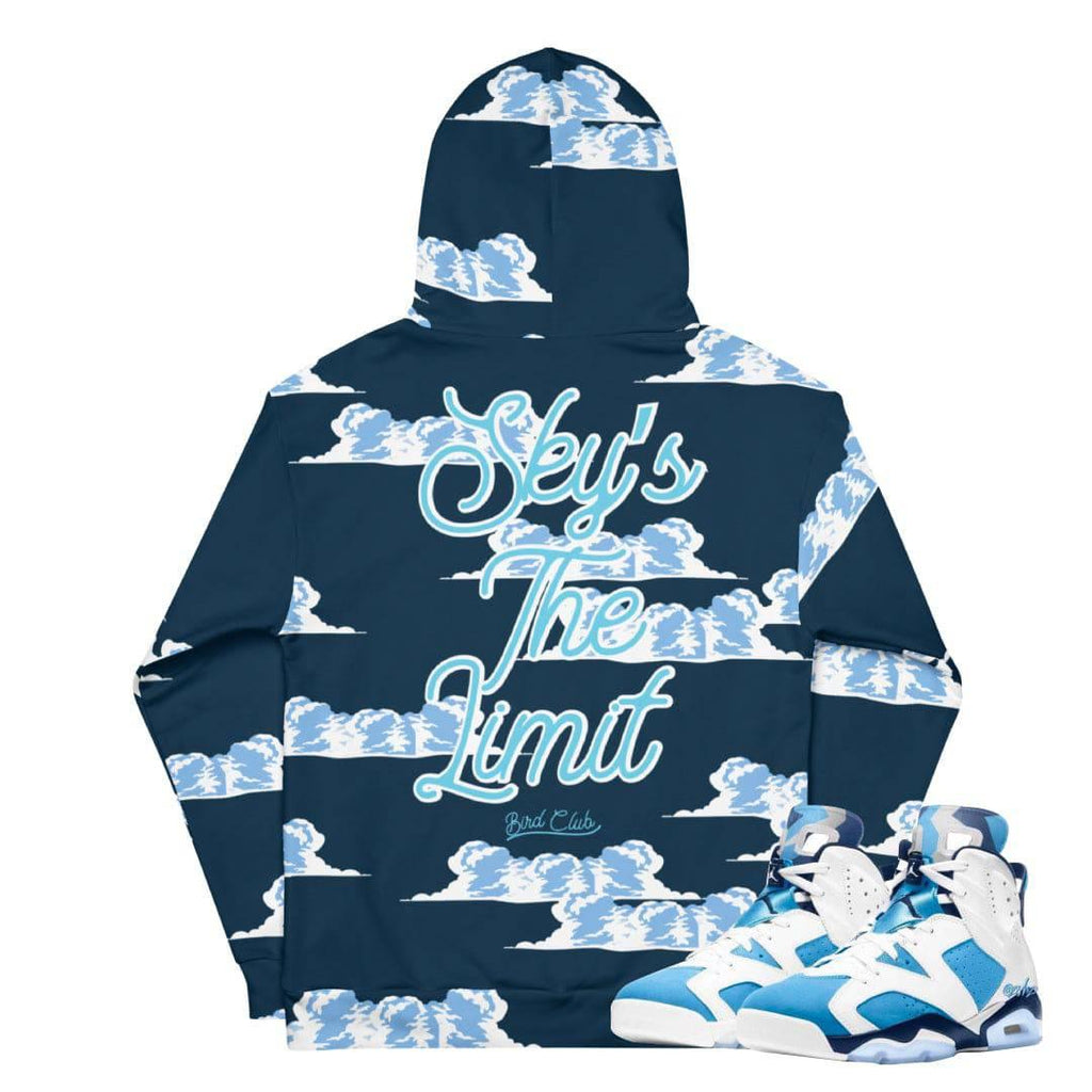 Retro 6 UNC Carolina Hoodie - Sneaker Tees to match Air Jordan Sneakers