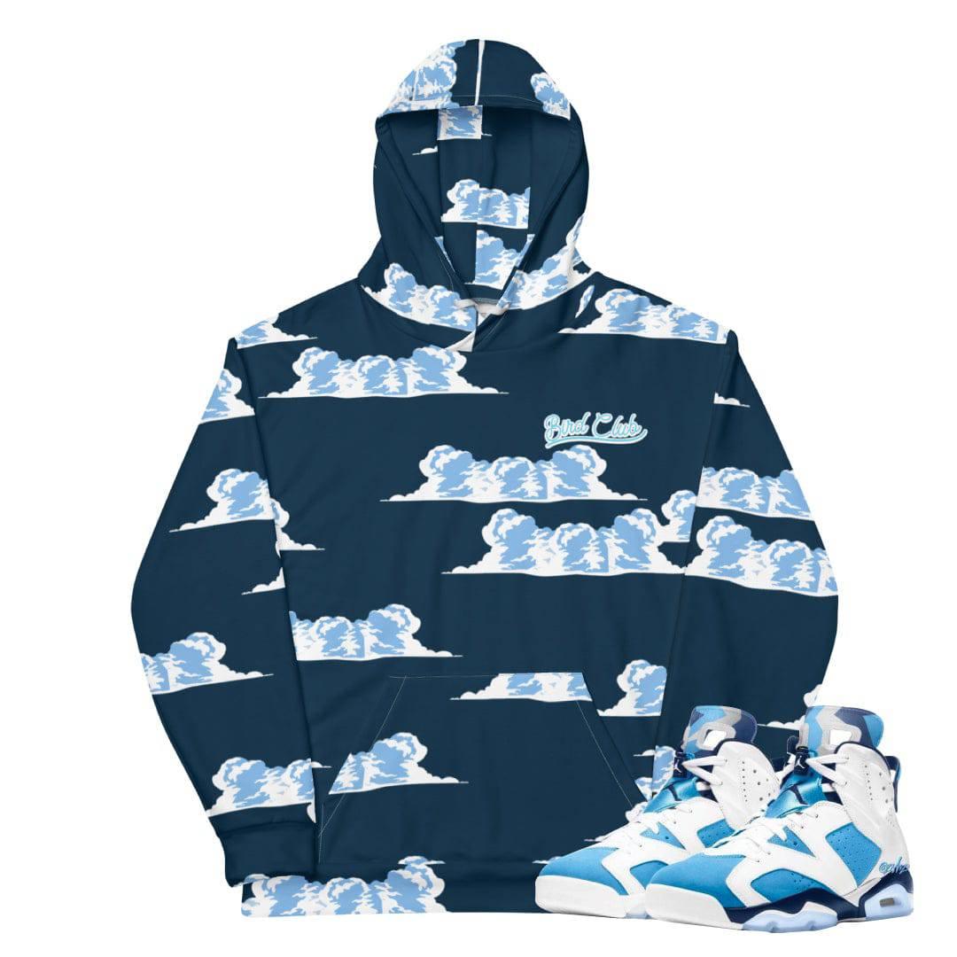 Retro 6 UNC Carolina Hoodie - Sneaker Tees to match Air Jordan Sneakers