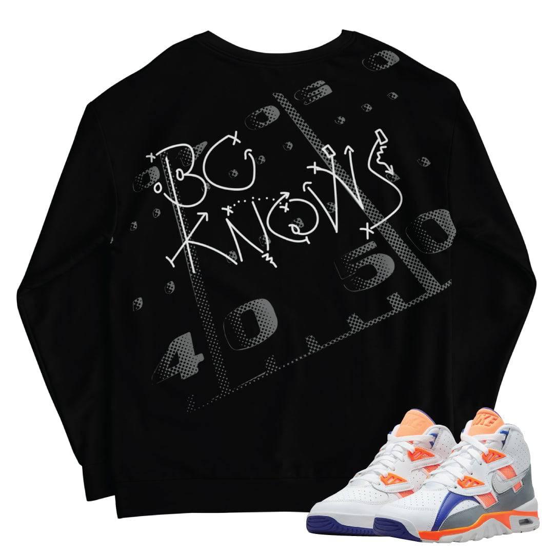 Air Trainer Bo Jackson Crewneck - Sneaker Tees to match Air Jordan Sneakers