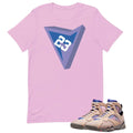 Retro 7 "Saphire/Shimmer" logo shirt - Sneaker Tees to match Air Jordan Sneakers