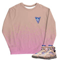 Retro 7 "Saphire/Shimmer" Crewneck - Sneaker Tees to match Air Jordan Sneakers