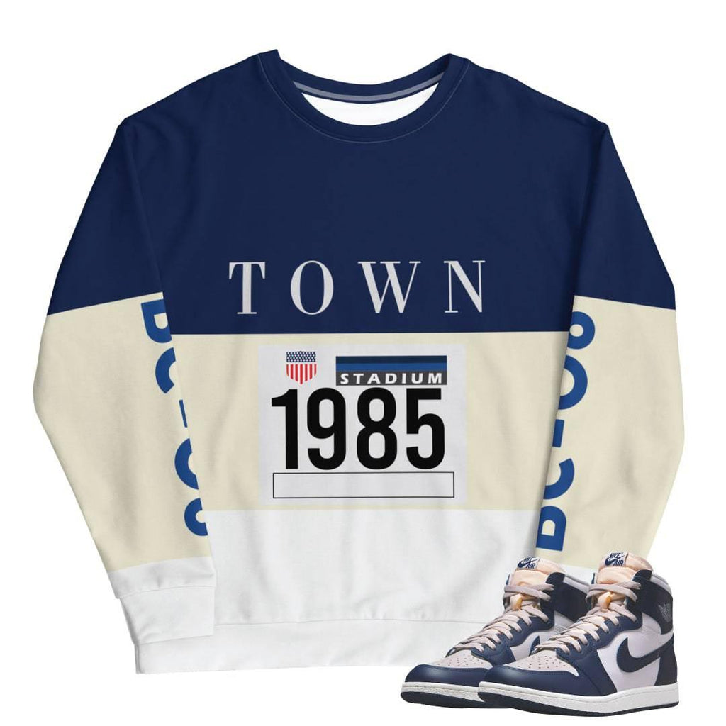 Retro 1 High 85 Georgetown Rugby Crew - Sneaker Tees to match Air Jordan Sneakers