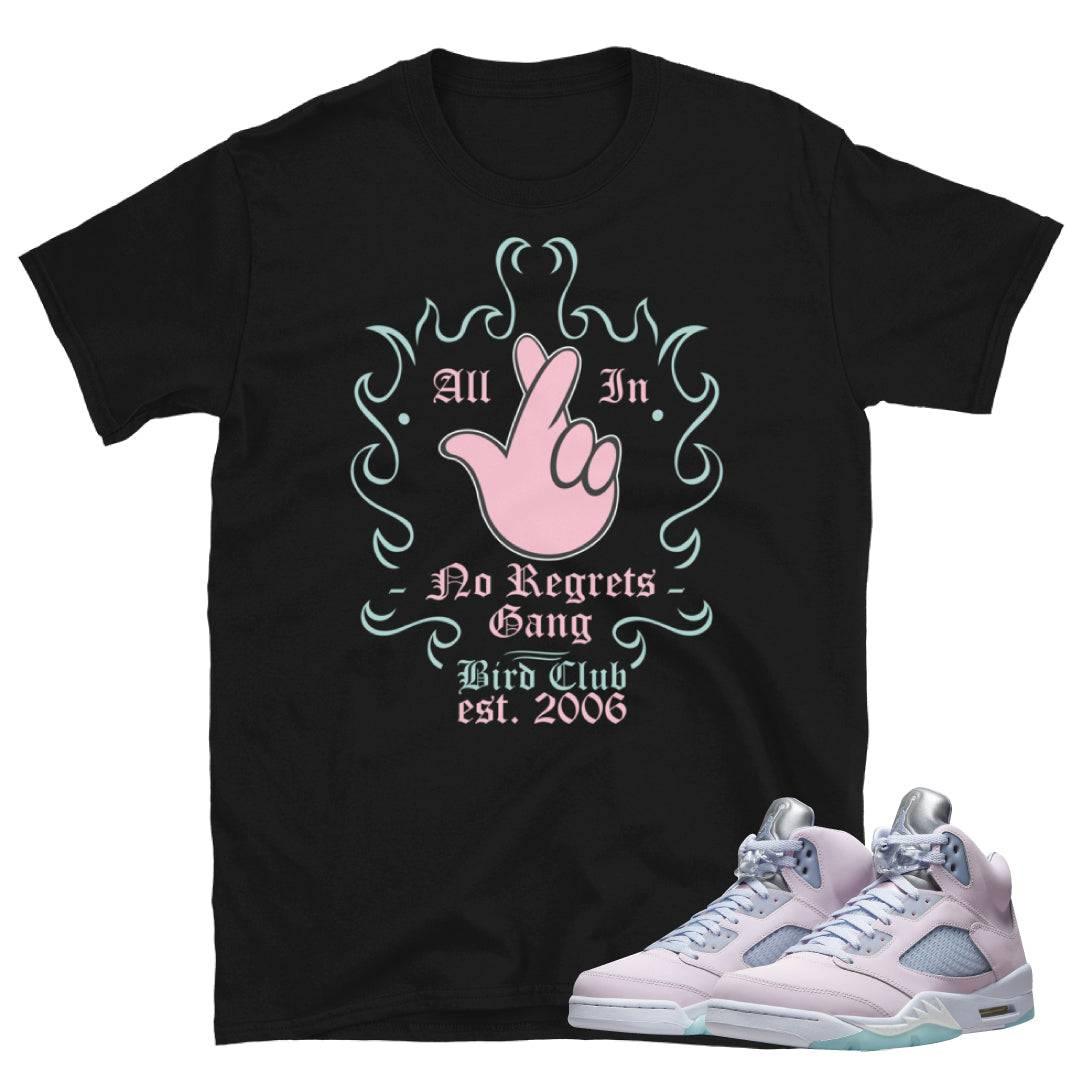 Retro 5 Easter No Regrets Shirt - Sneaker Tees to match Air Jordan Sneakers