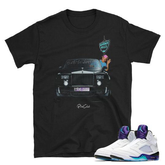Fresh Prince of Bel Air Air Jordan 5 black shirt to match by Bird Club - Sneaker Tees to match Air Jordan Sneakers