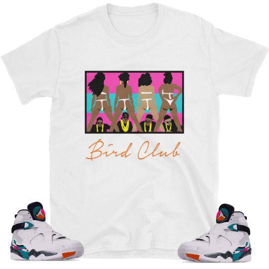South Beach Jordan 8 "2 Live Crew" tee - Sneaker Tees to match Air Jordan Sneakers