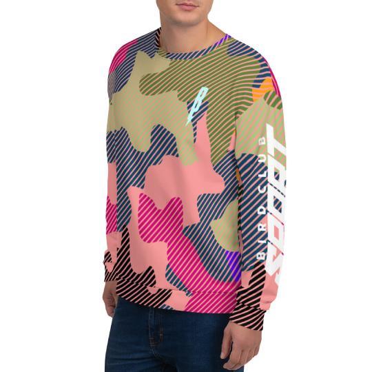 Pastel Camo Pinstripe Crewneck - Sneaker Tees to match Air Jordan Sneakers