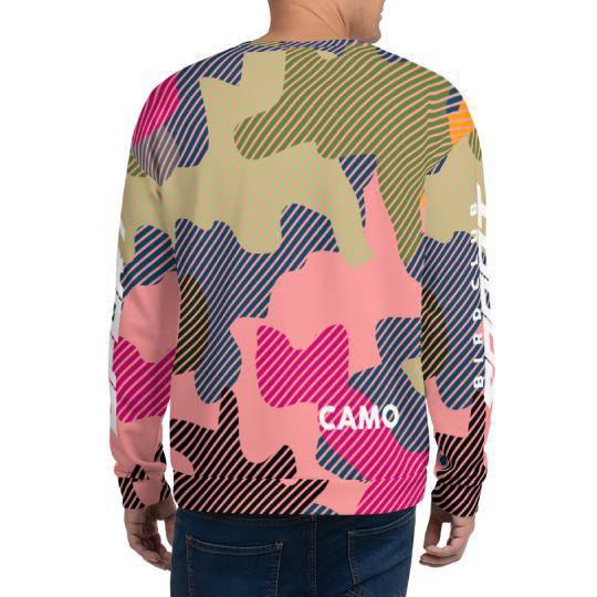 Pastel Camo Pinstripe Crewneck - Sneaker Tees to match Air Jordan Sneakers