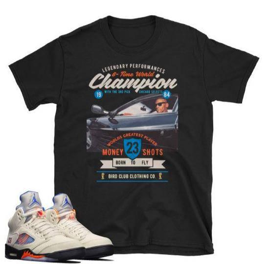 Jordan Retro 5 Sneaker tees International Flight - Sneaker Tees to match Air Jordan Sneakers