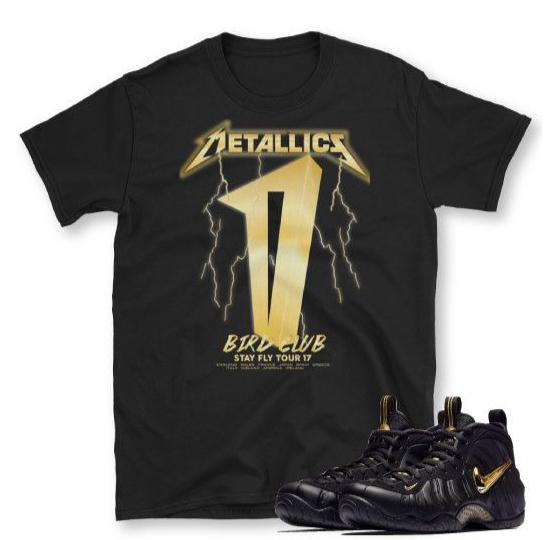 Gold Foamposite Sneaker Tee - Sneaker Tees to match Air Jordan Sneakers