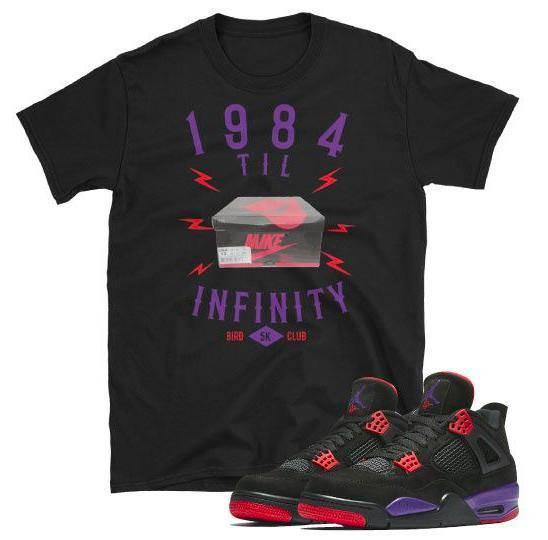 AIr Jordan Raptor 4 shoe box matching tee (BLK) - Sneaker Tees to match Air Jordan Sneakers