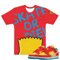 Bart SB Dunk Shirt - Sneaker Tees to match Air Jordan Sneakers