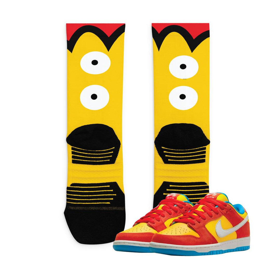 Bart SB Dunk Socks - Sneaker Tees to match Air Jordan Sneakers