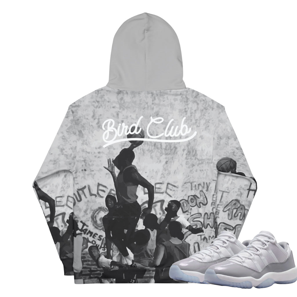 Retro 11 Low Cement Grey "Playground" Hoodie - Sneaker Tees to match Air Jordan Sneakers