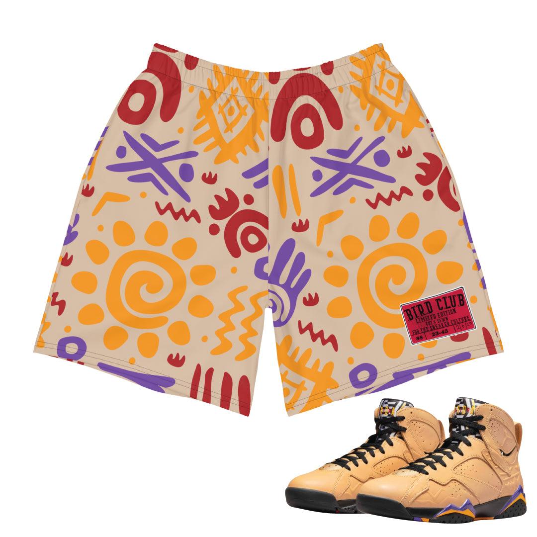 Retro 7 Afrobeats shorts - Sneaker Tees to match Air Jordan Sneakers