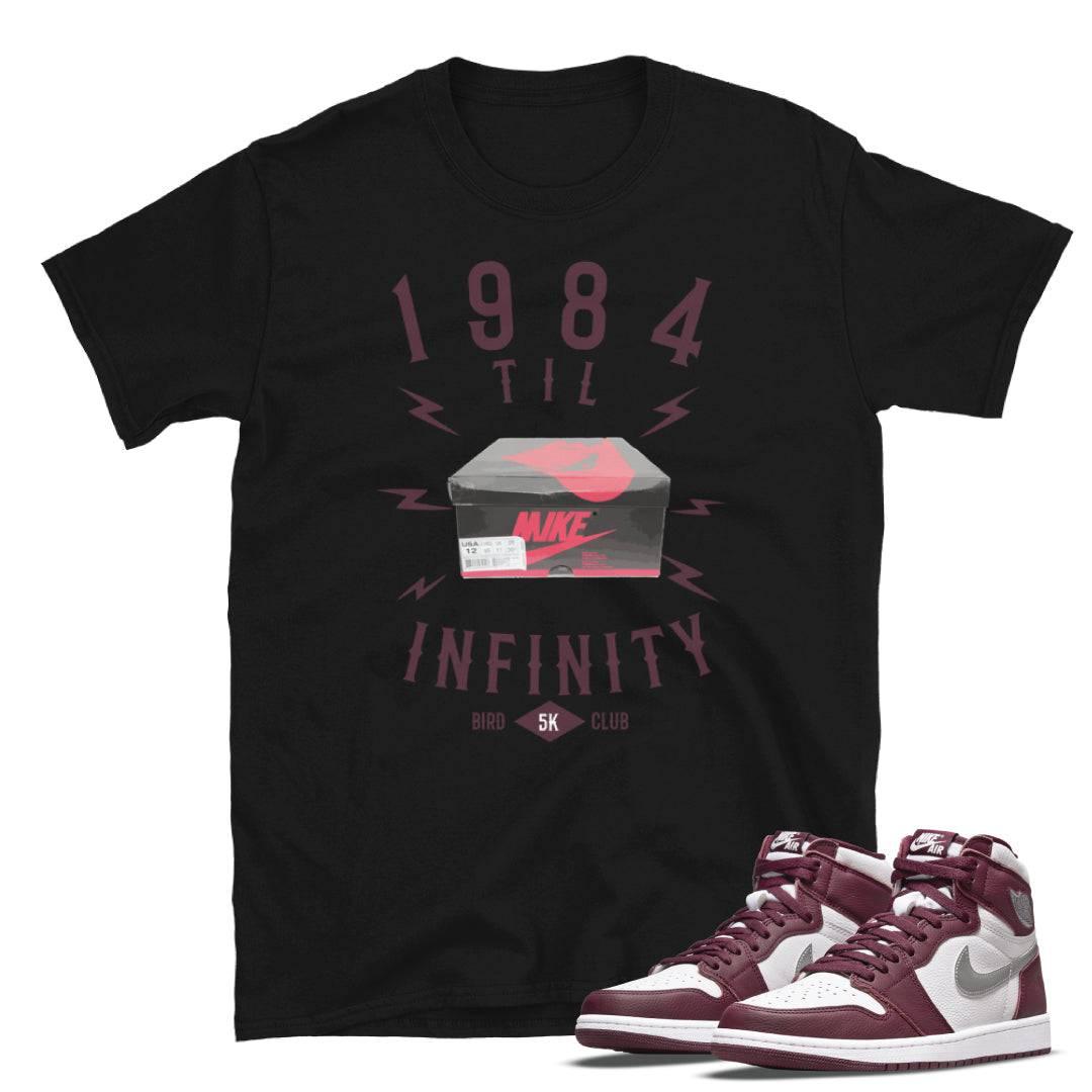 Retro 1 Bordeaux Shirt - Sneaker Tees to match Air Jordan Sneakers