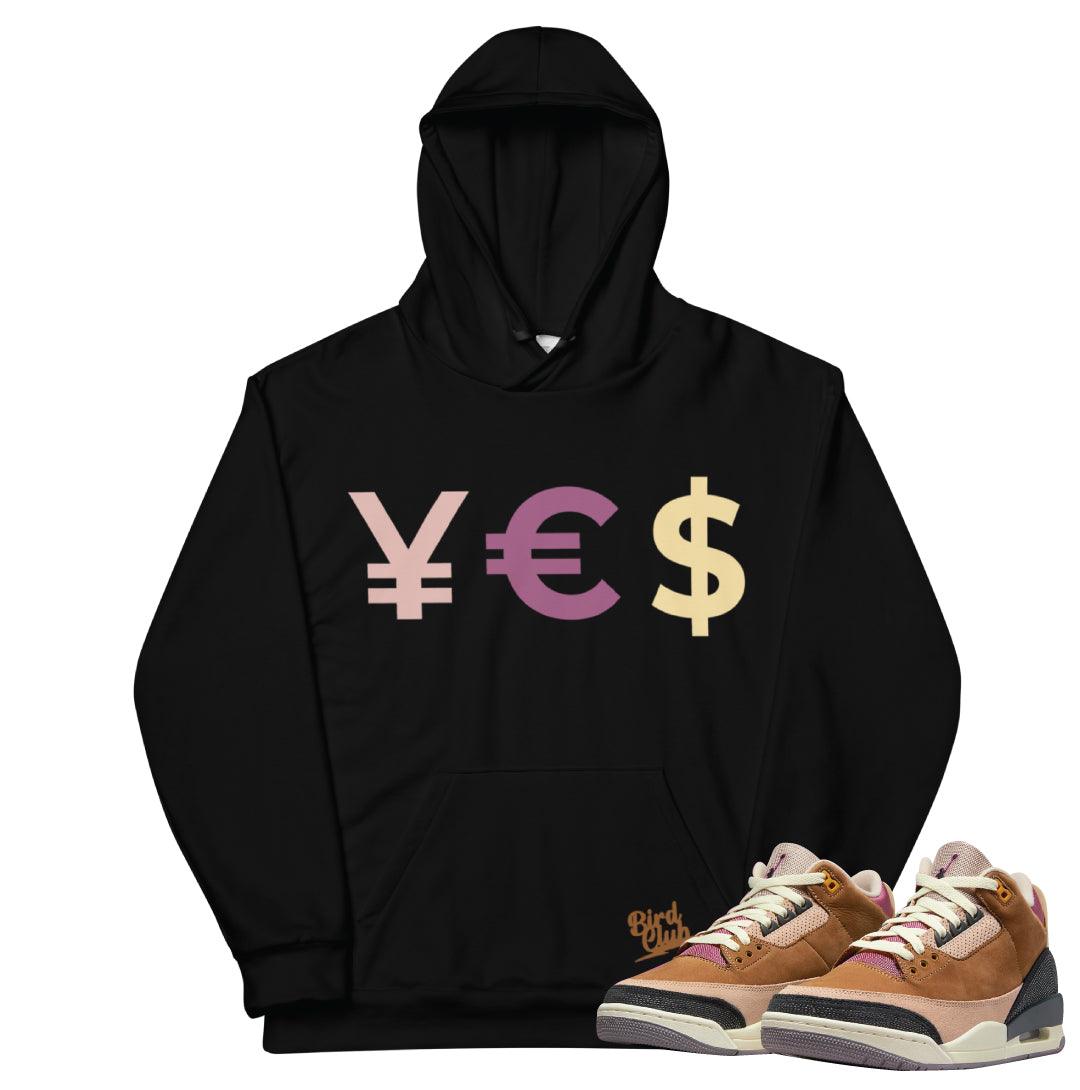 Retro 3 Winterized Archaeo Brown YE$ Hoodie - Sneaker Tees to match Air Jordan Sneakers