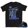 Retro Jordan 5 Blue Racer Shirt - Sneaker Tees to match Air Jordan Sneakers