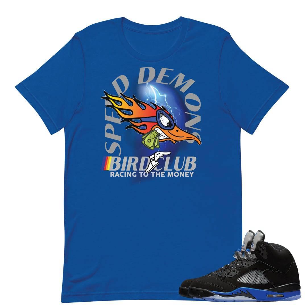 Retro Jordan 5 Blue Racer Shirt - Sneaker Tees to match Air Jordan Sneakers