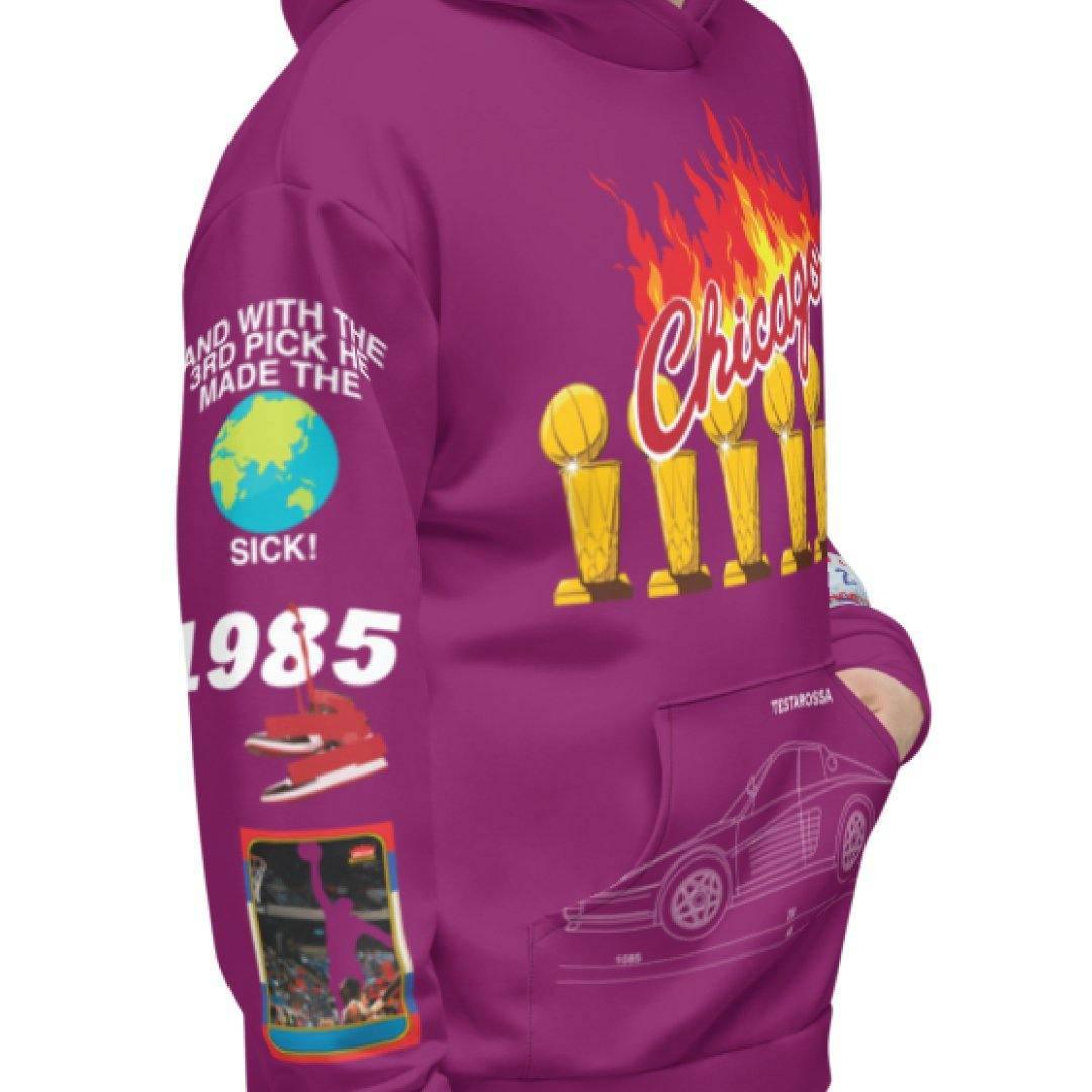 Retro 1 Bordeaux Matching Sweatshirt - Sneaker Tees to match Air Jordan Sneakers
