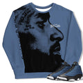 Retro 13 Brave Blue Crew Neck - Sneaker Tees to match Air Jordan Sneakers
