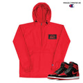 Retro 1 Bred Patent Windbreaker - Sneaker Tees to match Air Jordan Sneakers