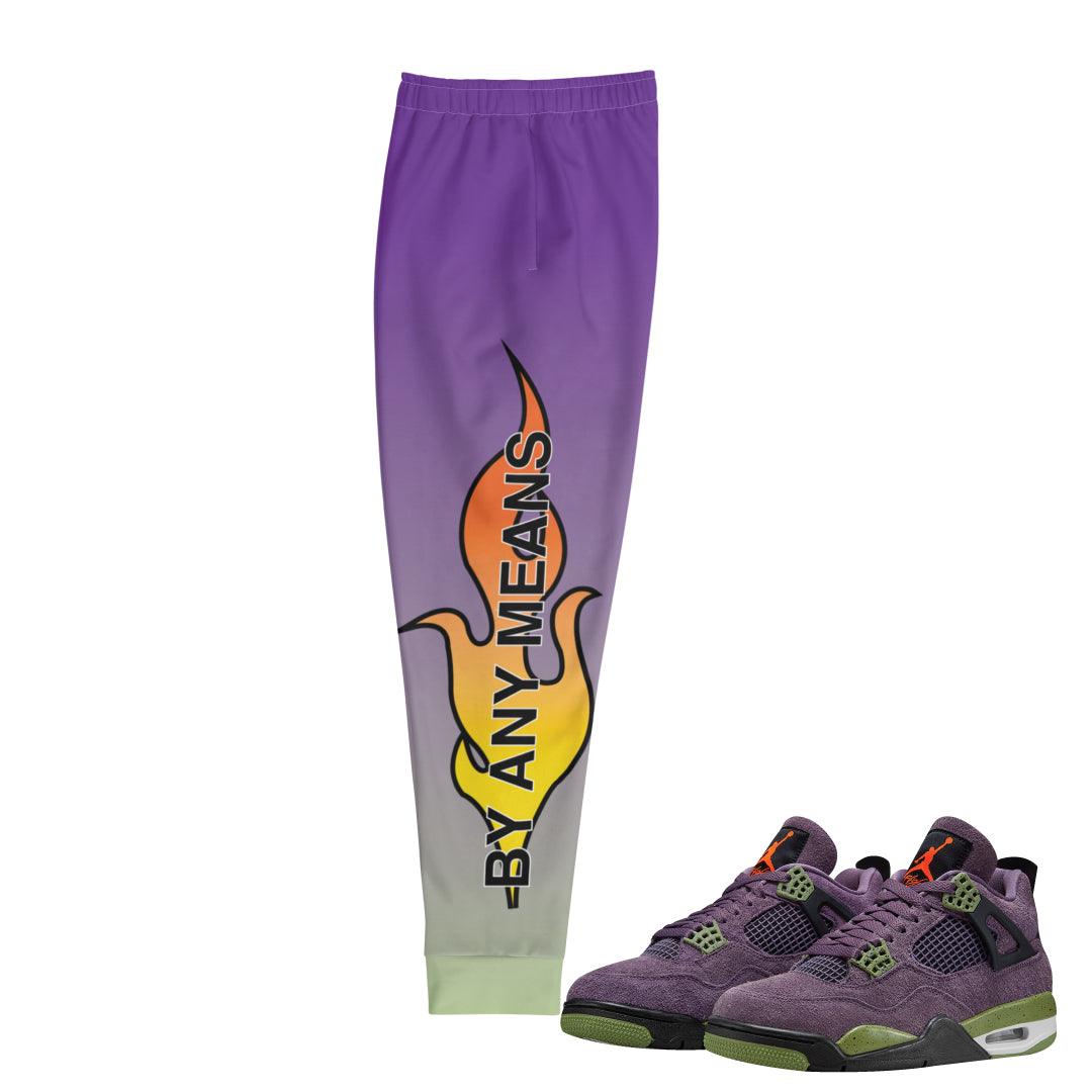 Retro 4 Purple Canyon Joggers - Sneaker Tees to match Air Jordan Sneakers