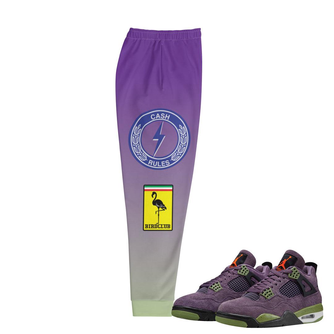 Retro 4 Purple Canyon Joggers - Sneaker Tees to match Air Jordan Sneakers