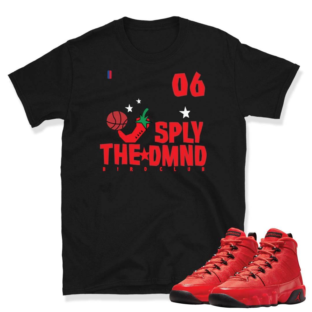 Retro 9 Chile Red Shirt - Sneaker Tees to match Air Jordan Sneakers